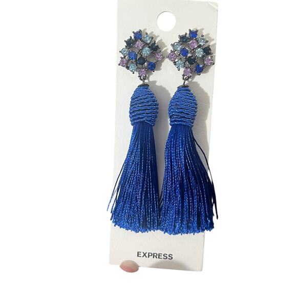 NWT Express Blue Dangle Earrings - Picture 1 of 3